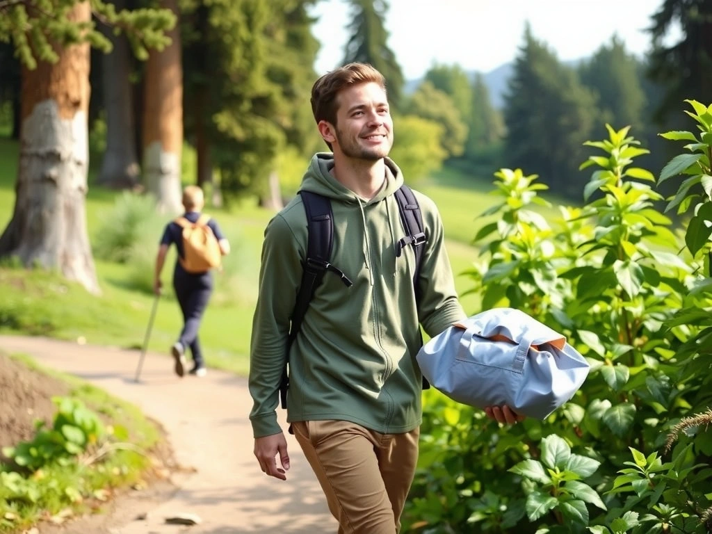 Man in nature demonstrating vitality